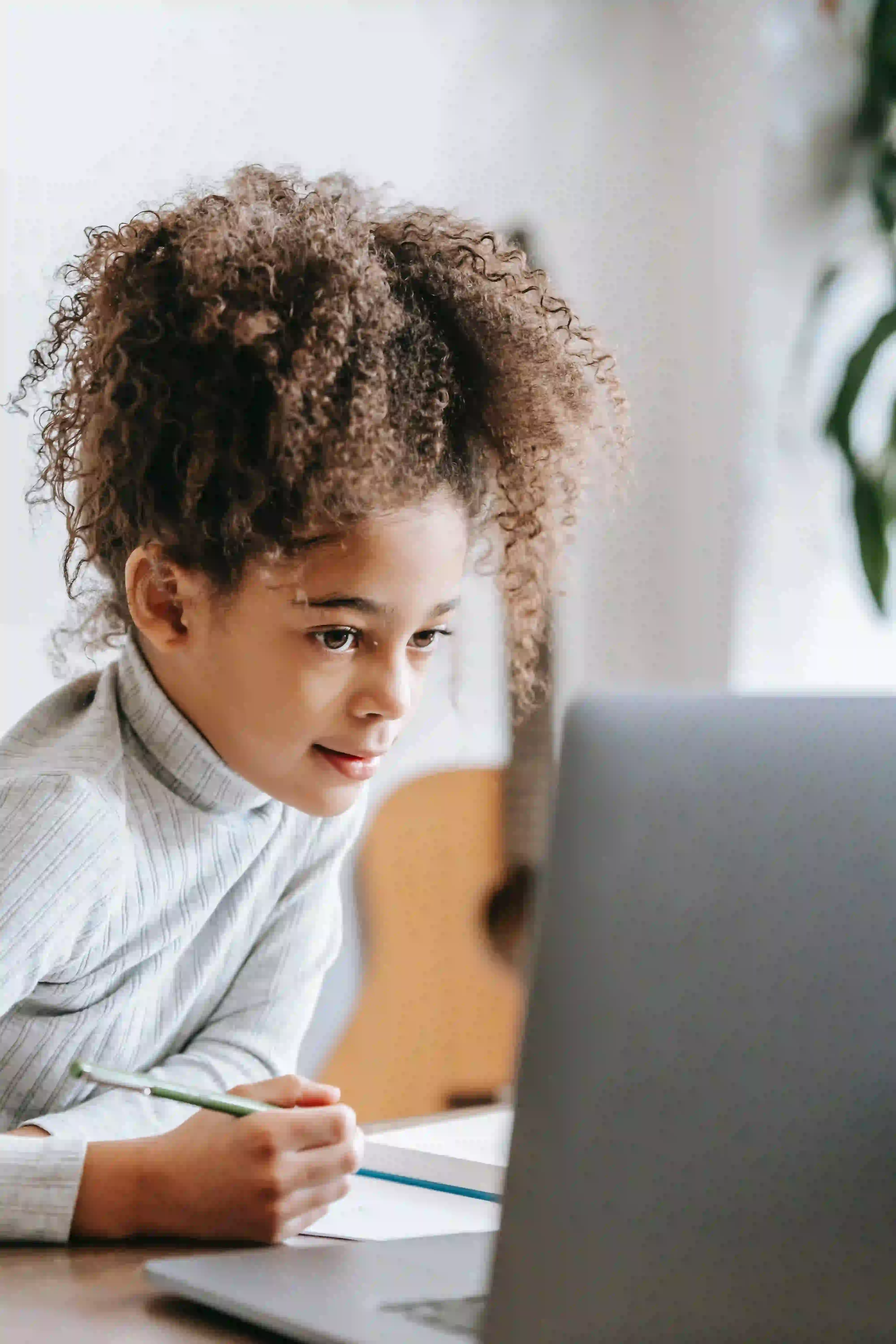 Children having a lesson on the computer